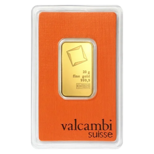 Compare cheapest prices of  Valcambi 20 gram Gold Bar 