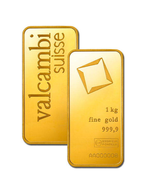 Compare Valcambi Gold Minted Kilo Bar prices