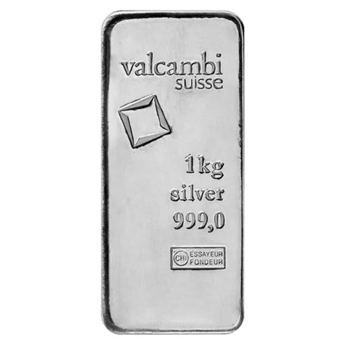 Compare silver prices of Valcambi Cast 1 kilo Silver Bar